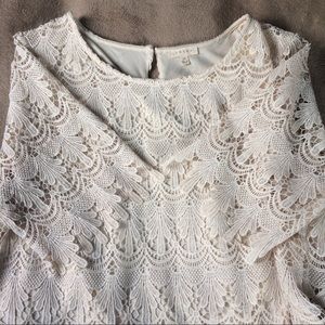 🌷 Adiva Cream Lace Top & Sleeves Plus 3X